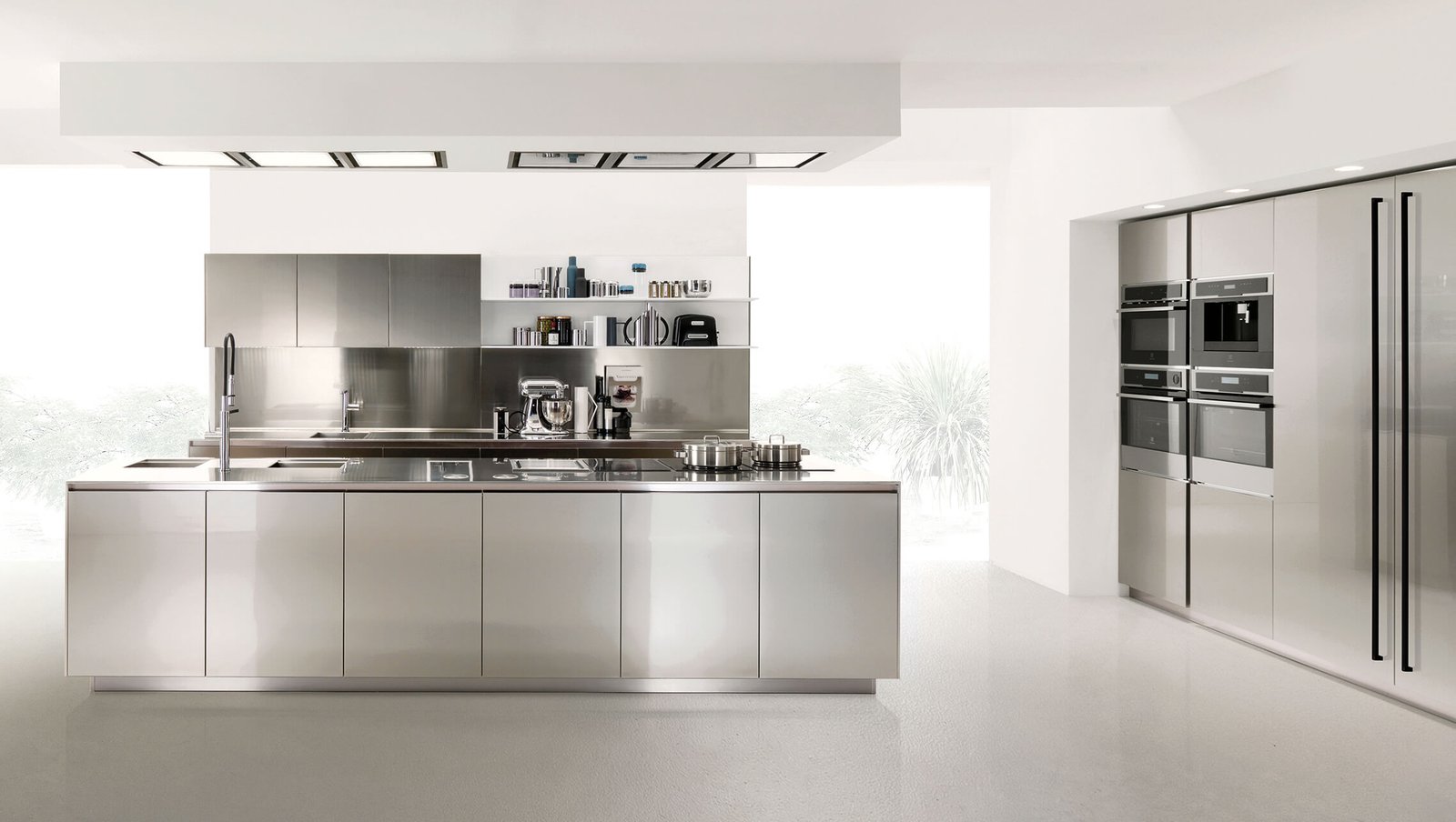 Modern stainless steel kitchen design