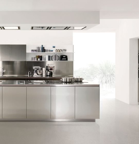 Modern stainless steel kitchen design